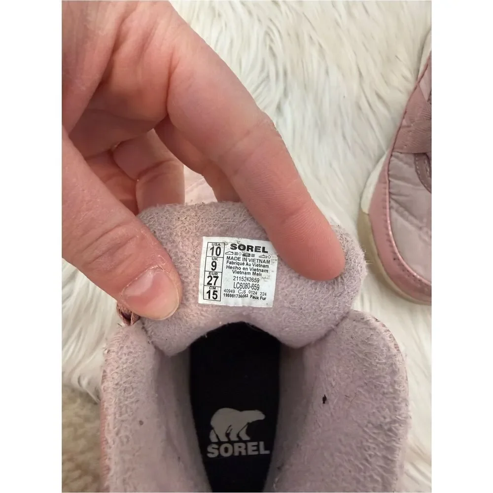 Sorel Baby Pink‎ Kids Winter Boots - Size 10K